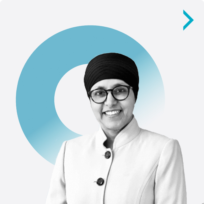 Sumandeep Kaur, SVP of Product Management for Odessa, smiling in a professional headshot.